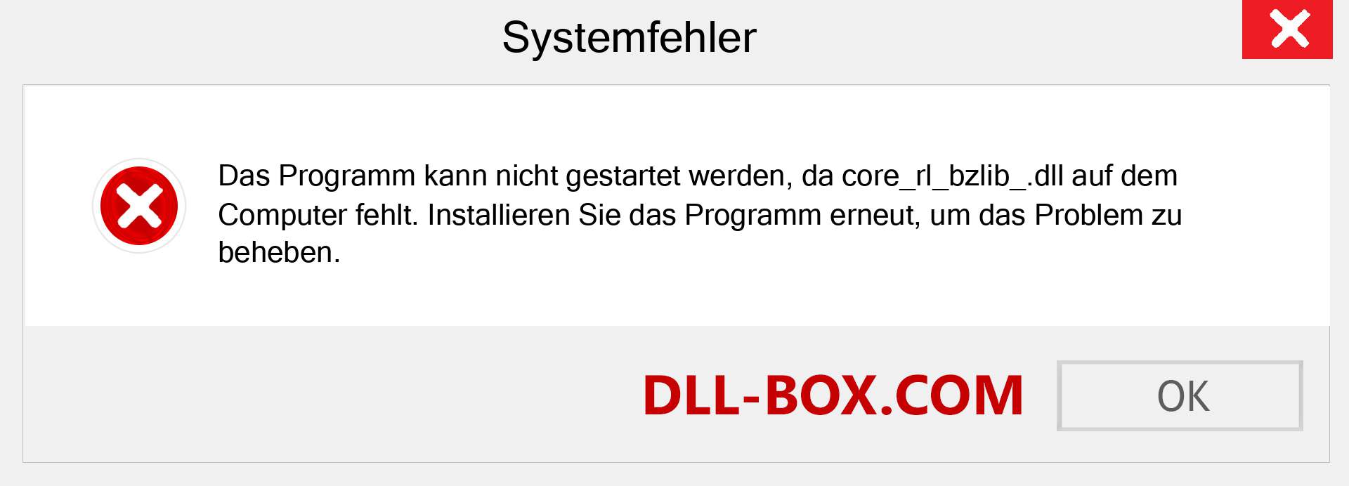 core_rl_bzlib_.dll-Datei fehlt?. Download für Windows 7, 8, 10 - Fix core_rl_bzlib_ dll Missing Error unter Windows, Fotos, Bildern