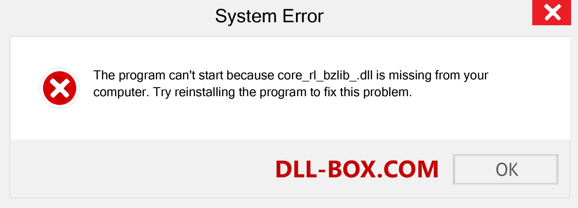  core_rl_bzlib_.dll file is missing?. Download for Windows 7, 8, 10 - Fix  core_rl_bzlib_ dll Missing Error on Windows, photos, images